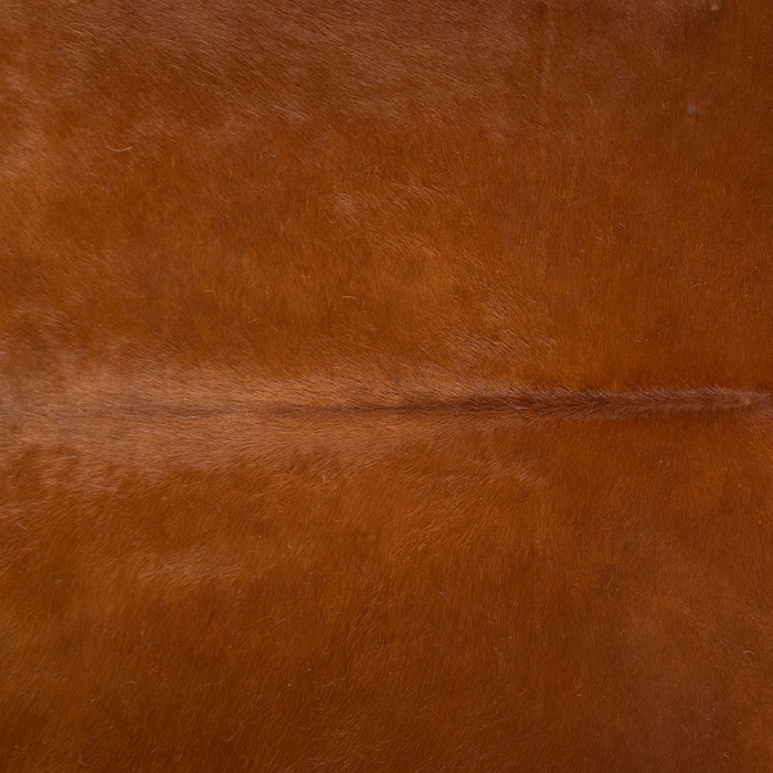 Brown and White Cowhide Rug Size 7'1" L x 6'9" W 4221