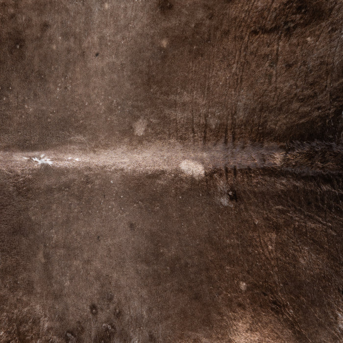 Brazilian Brown Salt and Pepper Cowhide Rug Size 7'7" L x 6'9" W 3827