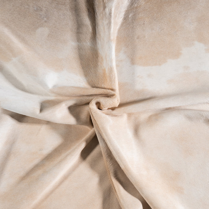 Brazilian Palomino and White Cowhide Rug Size 8'3" L x 7'4" W 3842