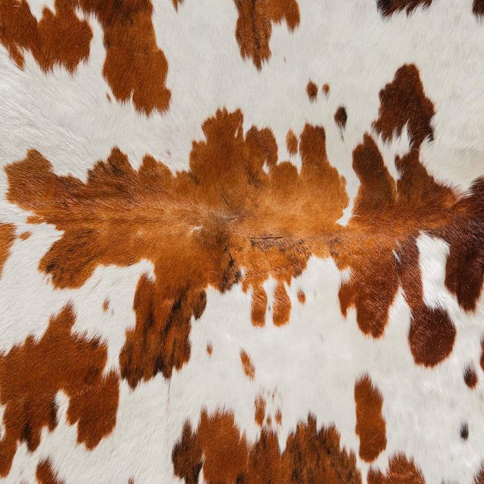 White Tricolor Cowhide Rug Size 8'4" L x 7'7" W 2843