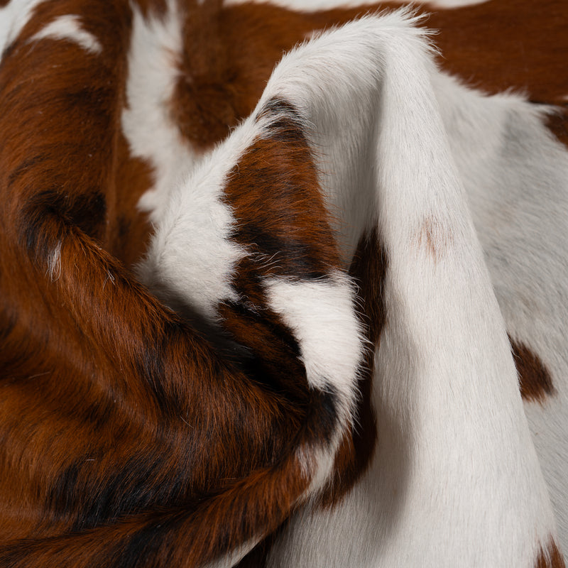 Tricolor Cowhide Rug Size 7'6'' L X 6'6'' W 5049 , Stain Resistant Fur | eCowhides