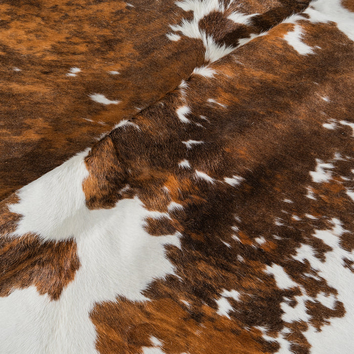 Tricolor Cowhide Rug Size 7'7" L x 6'10" W 2867