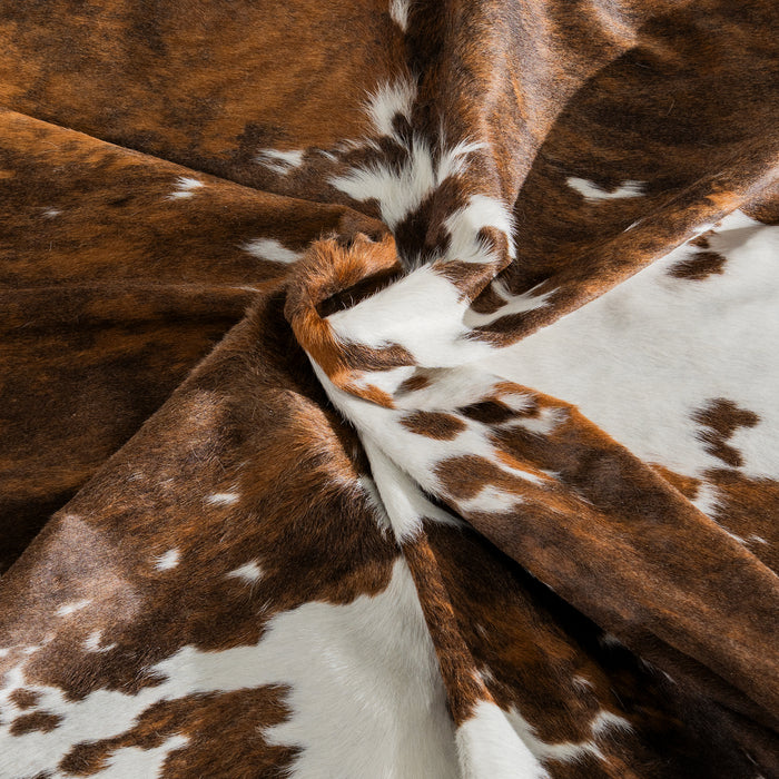 Tricolor Cowhide Rug Size 7'7" L x 6'10" W 2867