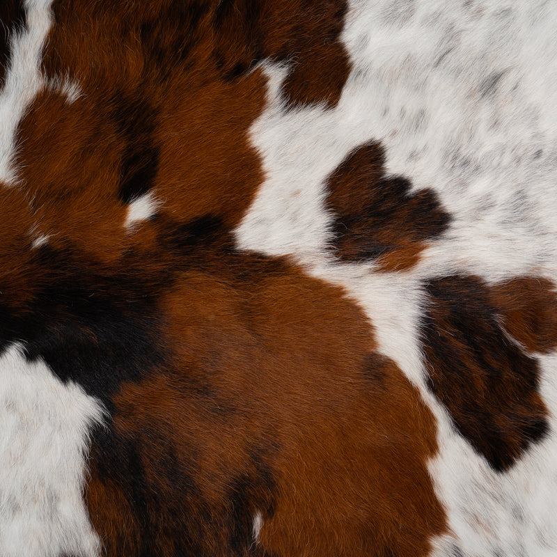 Tricolor Cowhide Rug Size 6'9'' L X 6'7'' W 5074 , Stain Resistant Fur | eCowhides