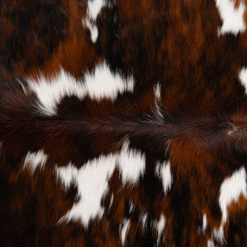 Tricolor Cowhide Rug Size 6'9'' L X 6'7'' W 5079 , Stain Resistant Fur | eCowhides