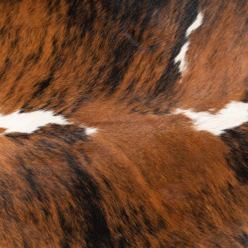 Tricolor Cowhide Rug Size 7'9" L X 6'9'' W 5156 , Stain Resistant Fur | eCowhides