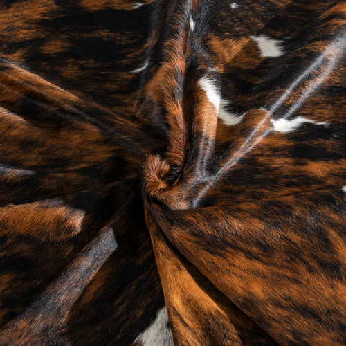 Tricolor Cowhide Rug Size 7'4" L x 7'0" W 3017