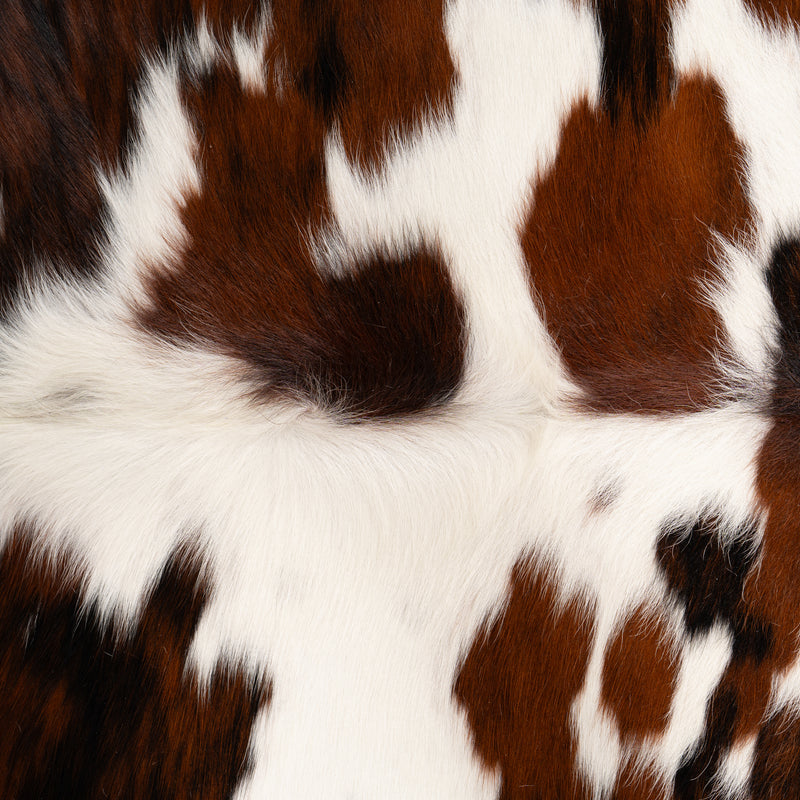 Tricolor Cowhide Rug Size 7'4" L X 7'1'' W 5196 , Stain Resistant Fur | eCowhides
