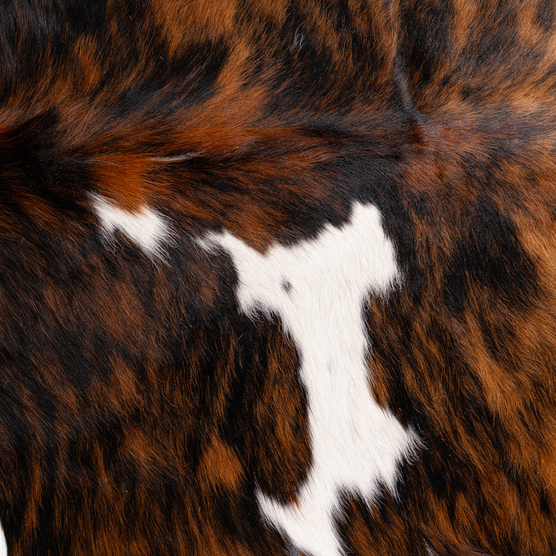 Tricolor Cowhide Rug Size 7' L X 6'6'' W 5234 , Stain Resistant Fur | eCowhides