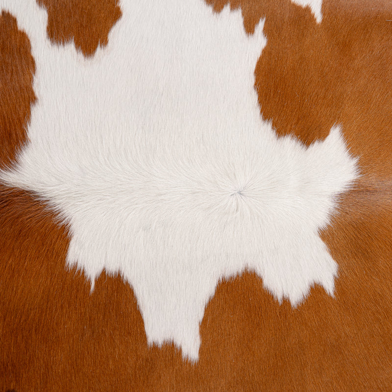 Brown And White Cowhide Rug Size 7'1'' L X 6'9'' W 5270 , Stain Resistant Fur | eCowhides