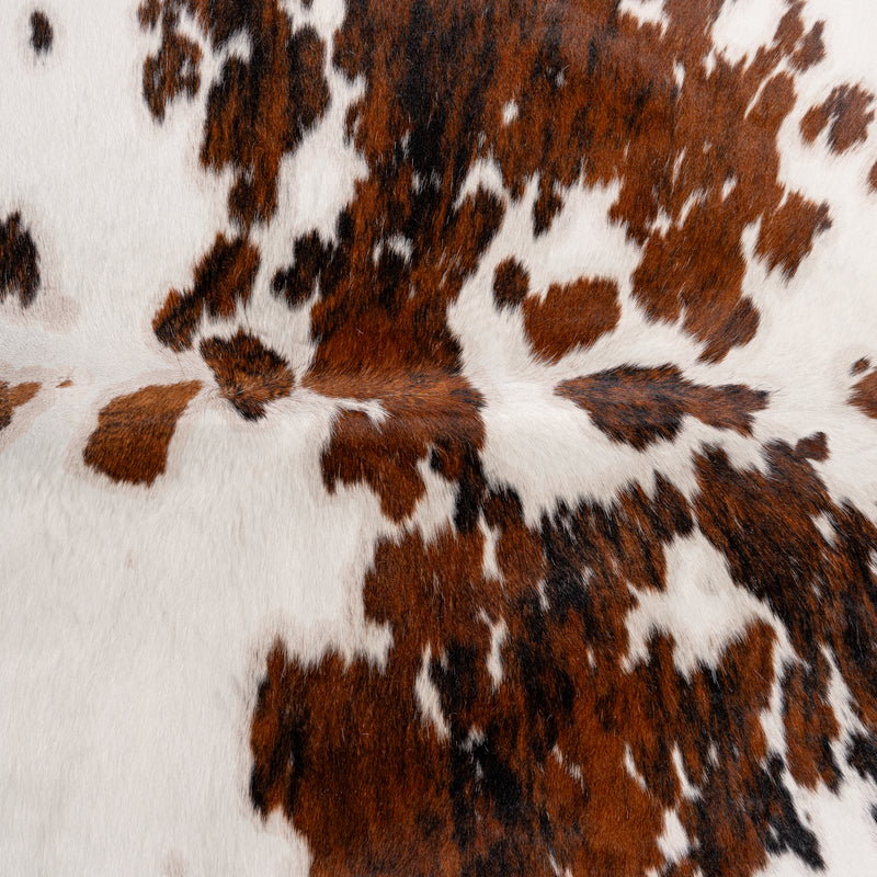 Tricolor Cowhide Rug Size 7'11'' L X 7'2'' W 5286 , Stain Resistant Fur | eCowhides