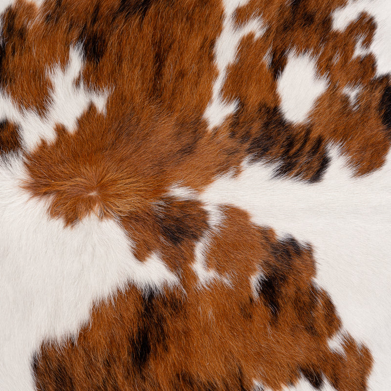 Tricolor Cowhide Rug Size 6'7'' L X 6'4'' W 5292 , Stain Resistant Fur | eCowhides