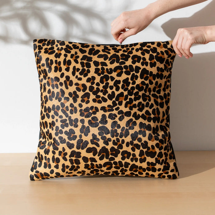 Leopard Cowhide Pillow