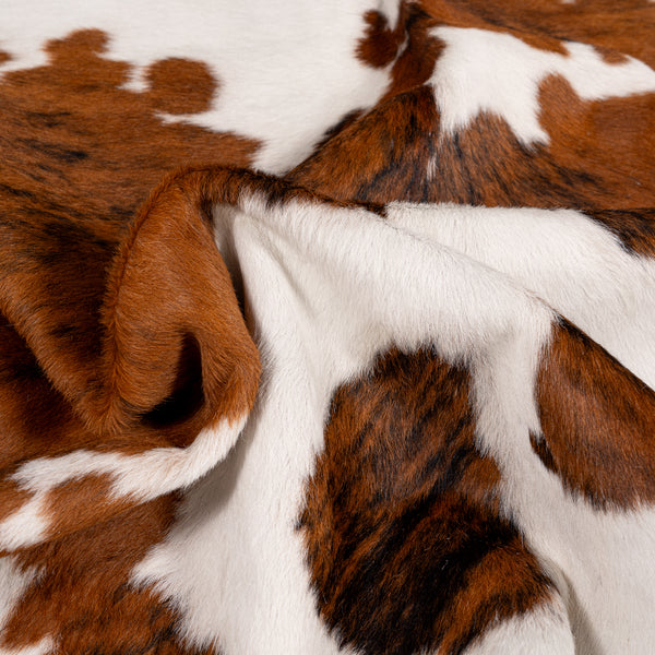 Tricolor Cowhide Rug Size 6'9'' L X 6'4'' W 5328 , Stain Resistant Fur | eCowhides