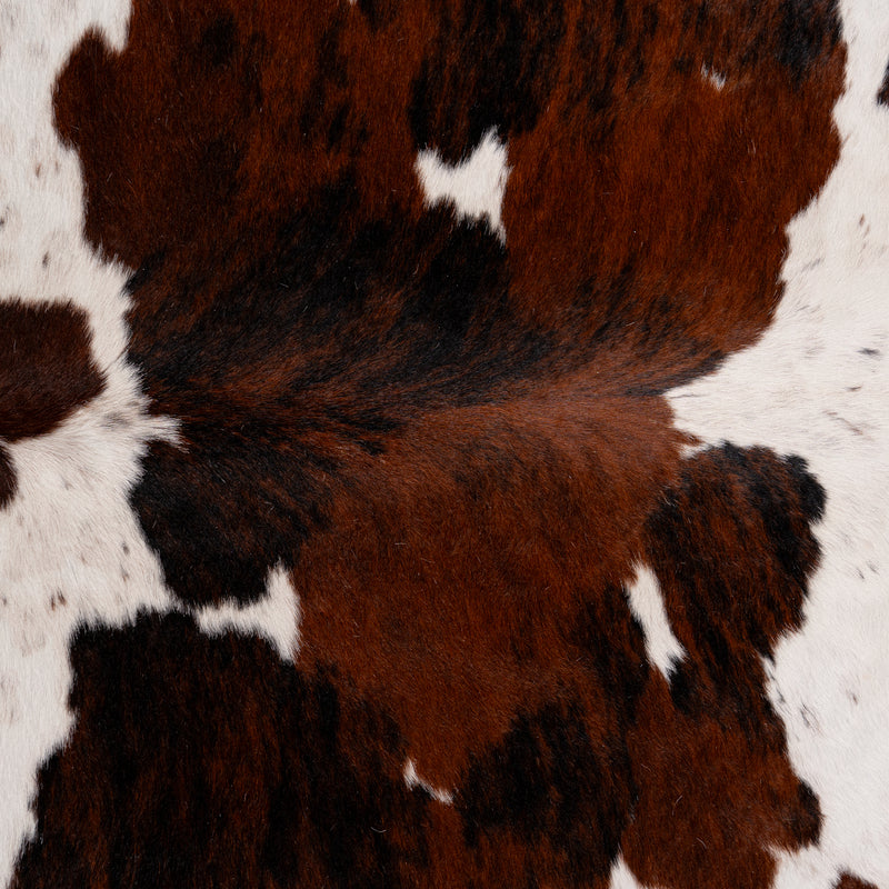 Tricolor Cowhide Rug Size 7'3'' L X 6'7'' W 5334 , Stain Resistant Fur | eCowhides