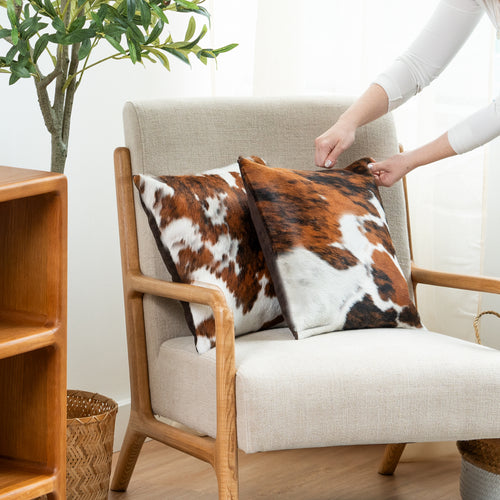 Tricolor Cowhide Pillow