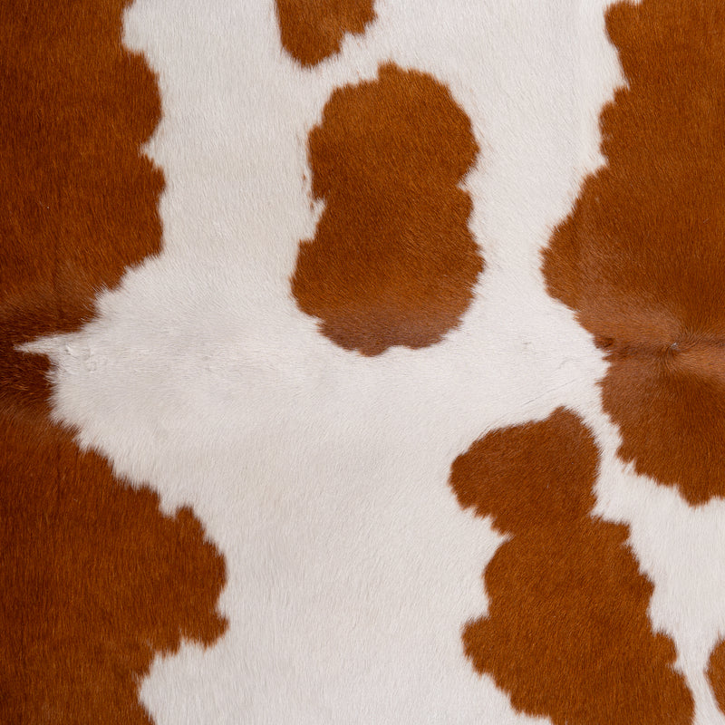 Brown And White Cowhide Rug Size 7'8' L X 7'7'' W 5392 , Stain Resistant Fur | eCowhides