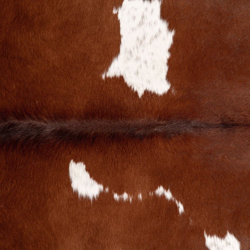 Brown and White Cowhide Rug Size  7' L x 6' W 5635