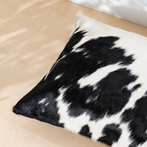 Black and White Cowhide Pillow