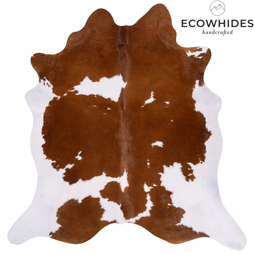 Brown And White Cowhide Rug , Natural Suede Leather | eCowhides