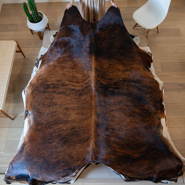 Brazilian Brindle Cowhide Rug Size 7" L x 6'  W 5725