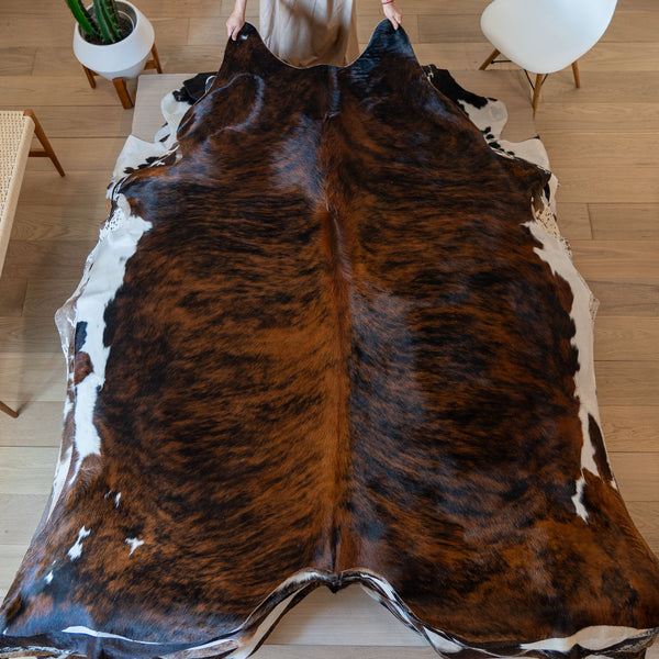 Brindle Cowhide Rug Size 7'4" L x 7'2"  W 5747