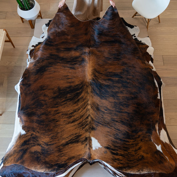 Brindle Cowhide Rug Size 7'1" L x 6'9" W 5779