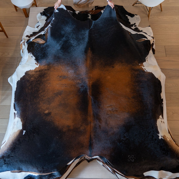 Mahogany Cowhide Rug Size 6'9" L x 6'4" W 5794