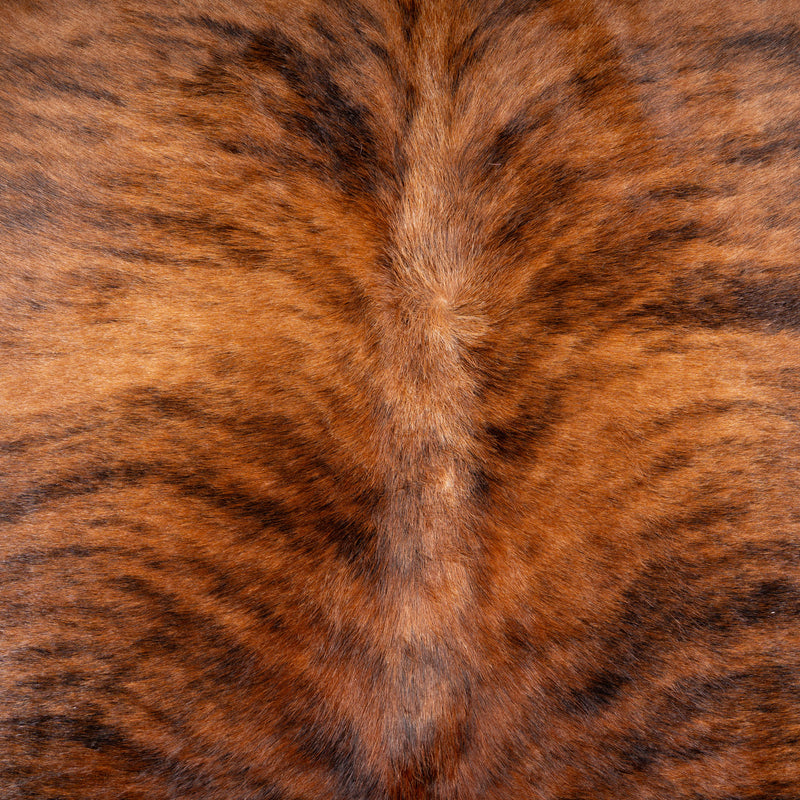 Brazilian Brindle Cowhide Rug Size 7'3" L x 6'11" W 6005