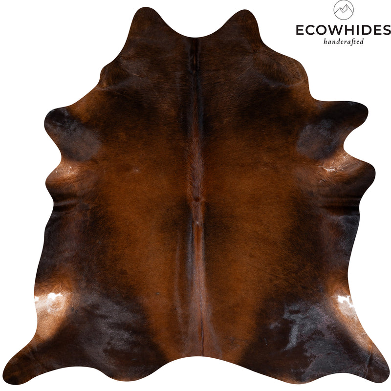 Brazilian Chocolate Cowhide Rug Size 6'11" L x 6'10" W 6422