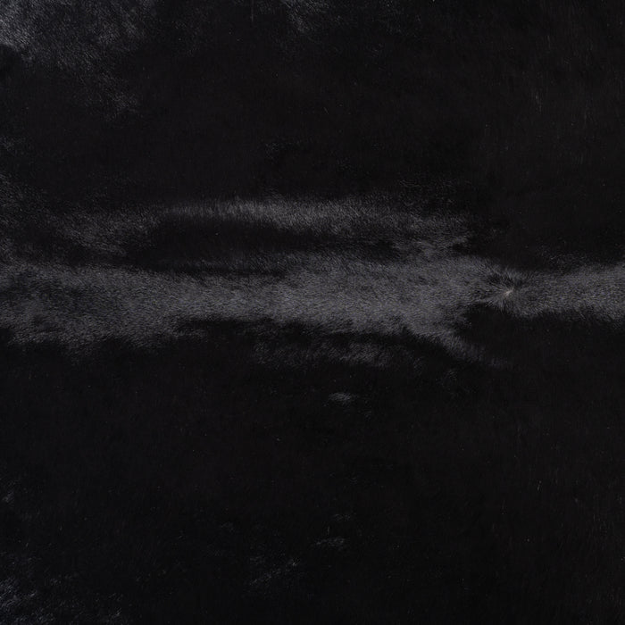 Brazilian Solid Black Cowhide Rug Size 6'8" L x 6'10" W 1501