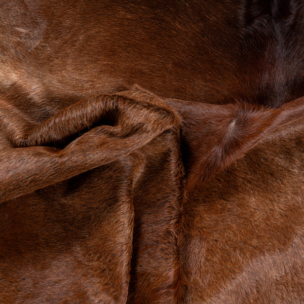 Brazilian Brown Cowhide Rug Size 7' L x 7'3" W 6438