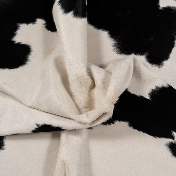 Brazilian Black and White Cowhide Rug Size 7'1" L x 7'6" W 6800