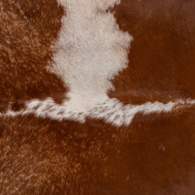 Brazilian Brown and White Cowhide Rug Size 7'5" L x 7'2" W 6871