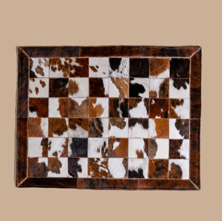 Cowhide Floor Mat Rug Size 3 x 2 Feet F-54