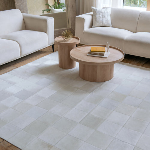 Rhodes White Cowhide Rug