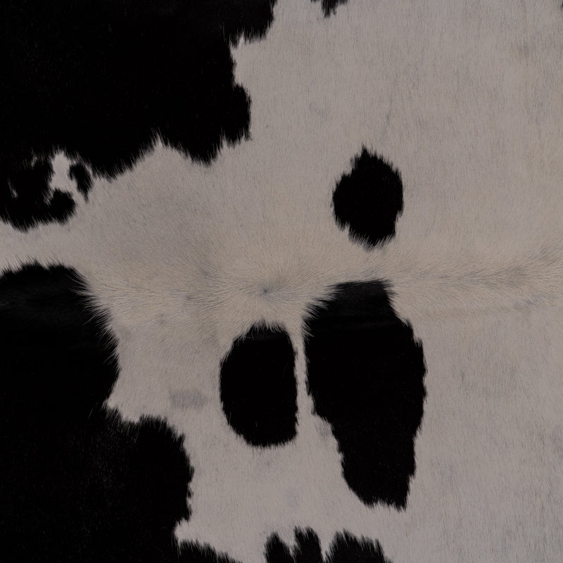 Brazilian Black and White Cowhide Rug Size 7'10" L x 6'10" W 6906