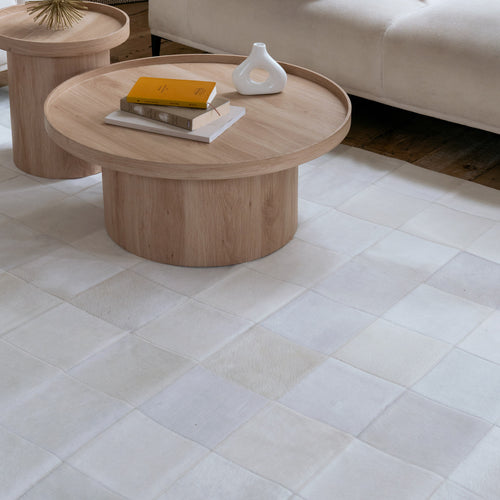 Rhodes White Cowhide Rug