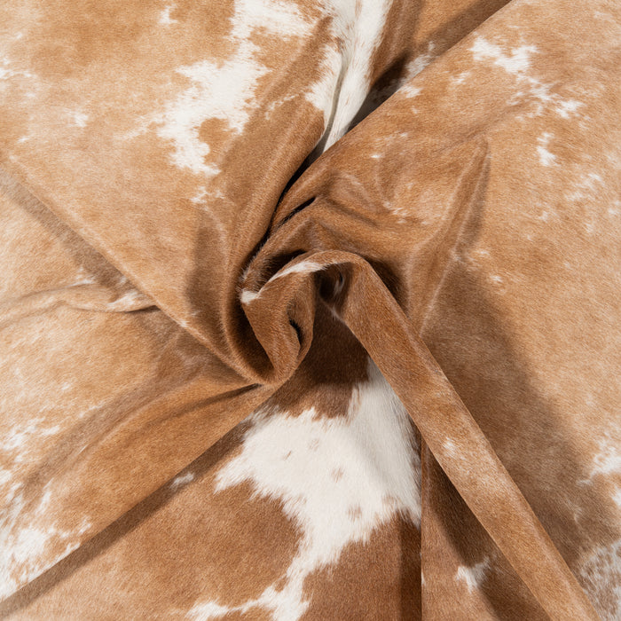 Brazilian Palomino and White Cowhide Rug Size 6'10" L x 5'11" W 2088