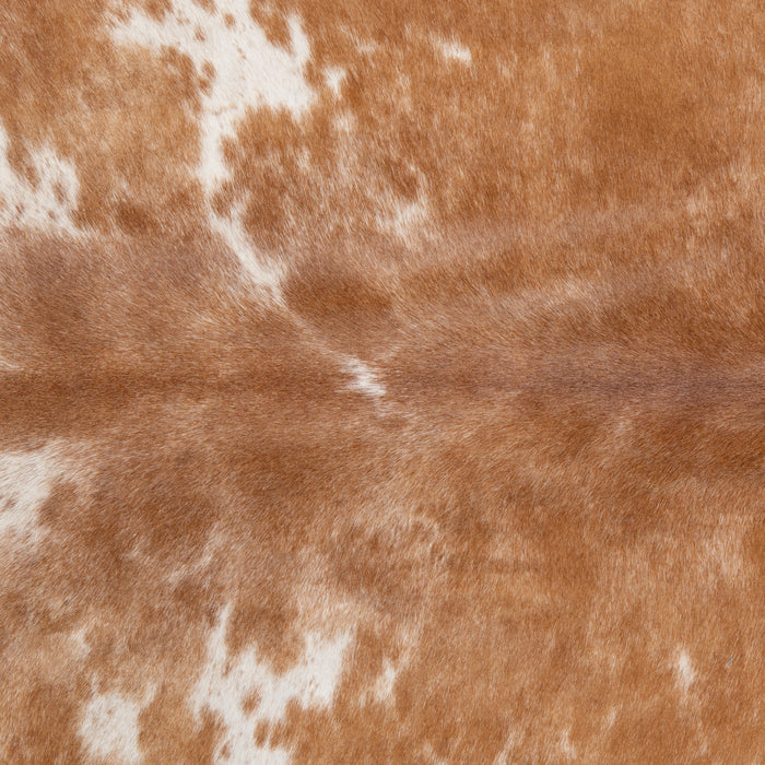 Brazilian Palomino and White Cowhide Rug Size 7'2" L x 6'11" W 2093