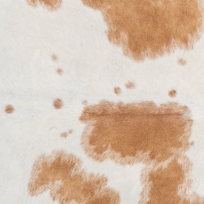 Brazilian Palomino and White Cowhide Rug Size 7'0" L x 7'1" W 2096