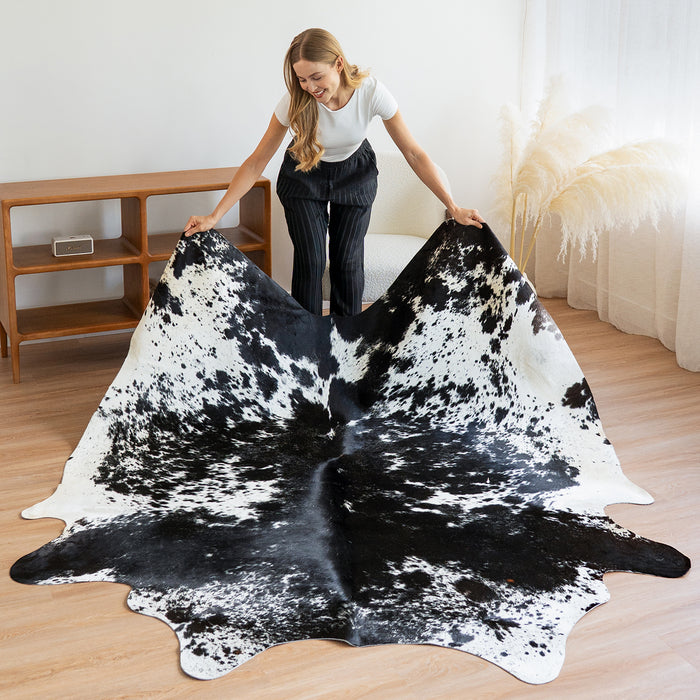 Black Salt and Pepper Cowhide Rug