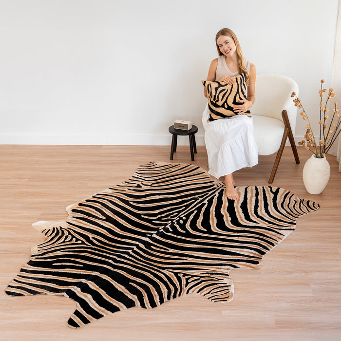 Zebra Safari Cowhide Rug