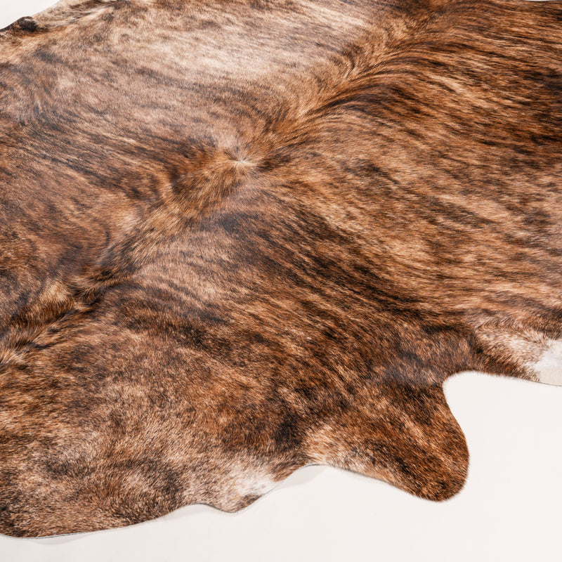 Brazilian Brindle Cowhide Rug Size 7.4" L x 7'6" W 7369