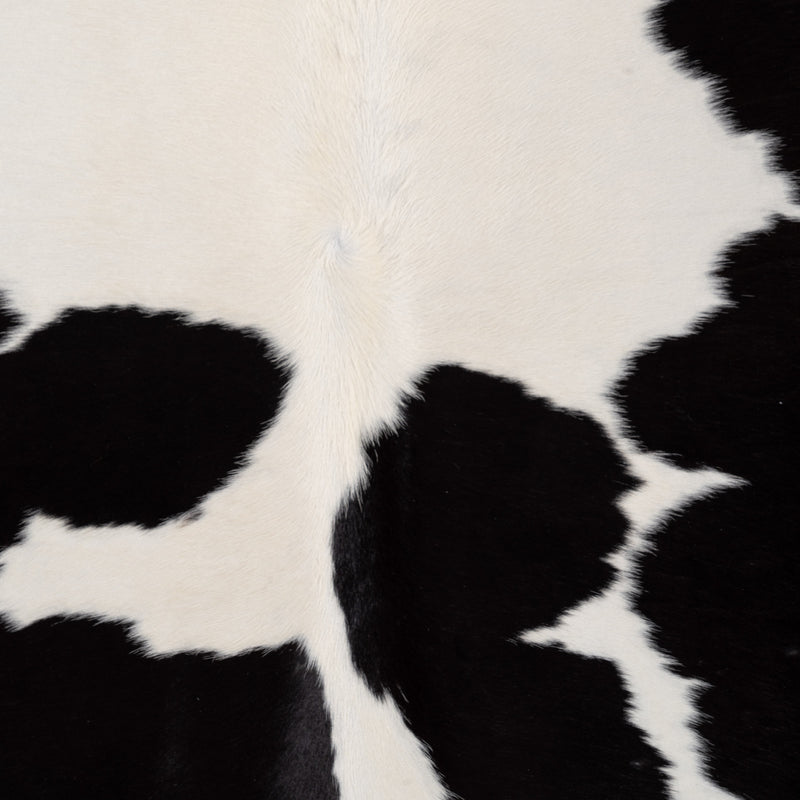 Brazilian Black and White Cowhide Rug Size 7'5" L x 7'3" W 8281