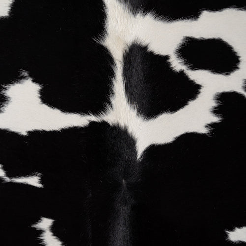 Brazilian Black and White Cowhide Rug Size 7'9" L x 7'6" W 8282