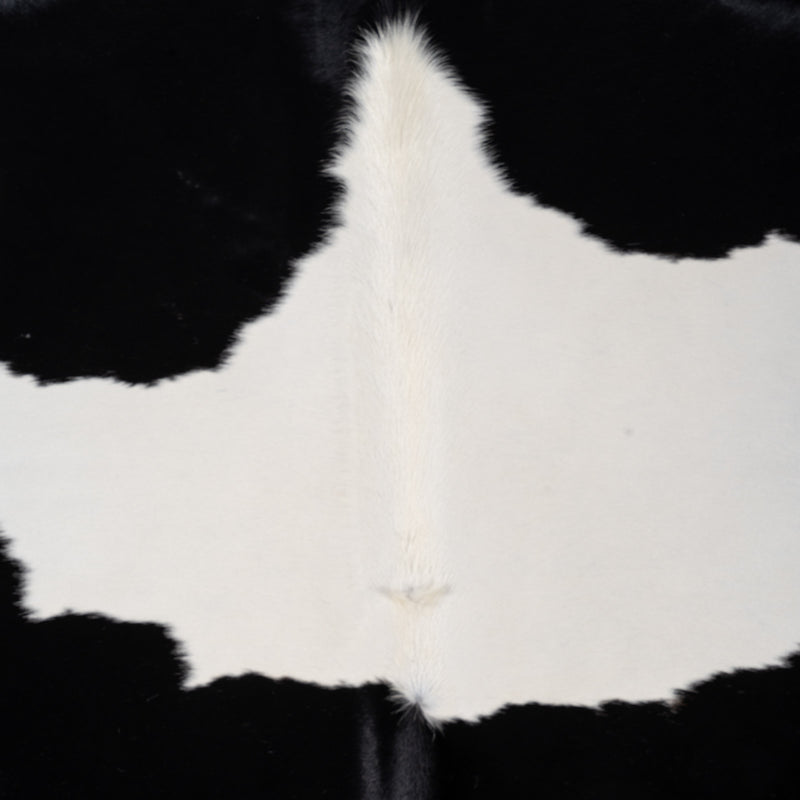 Brazilian Black and White Cowhide Rug Size 7'7" L x 7'0" W 8284