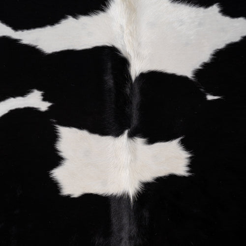 Brazilian Black and White Cowhide Rug Size 7'7" L x 6'8" W 8285