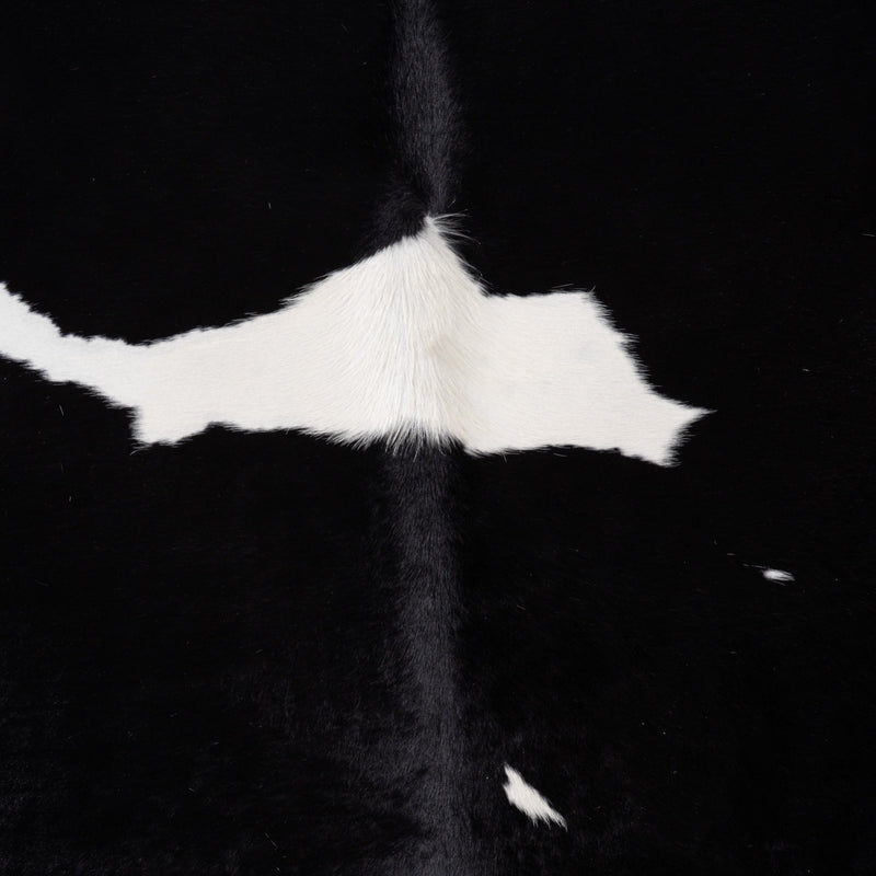 Brazilian Black and White Cowhide Rug Size 7'1" L x 6'10" W 8286