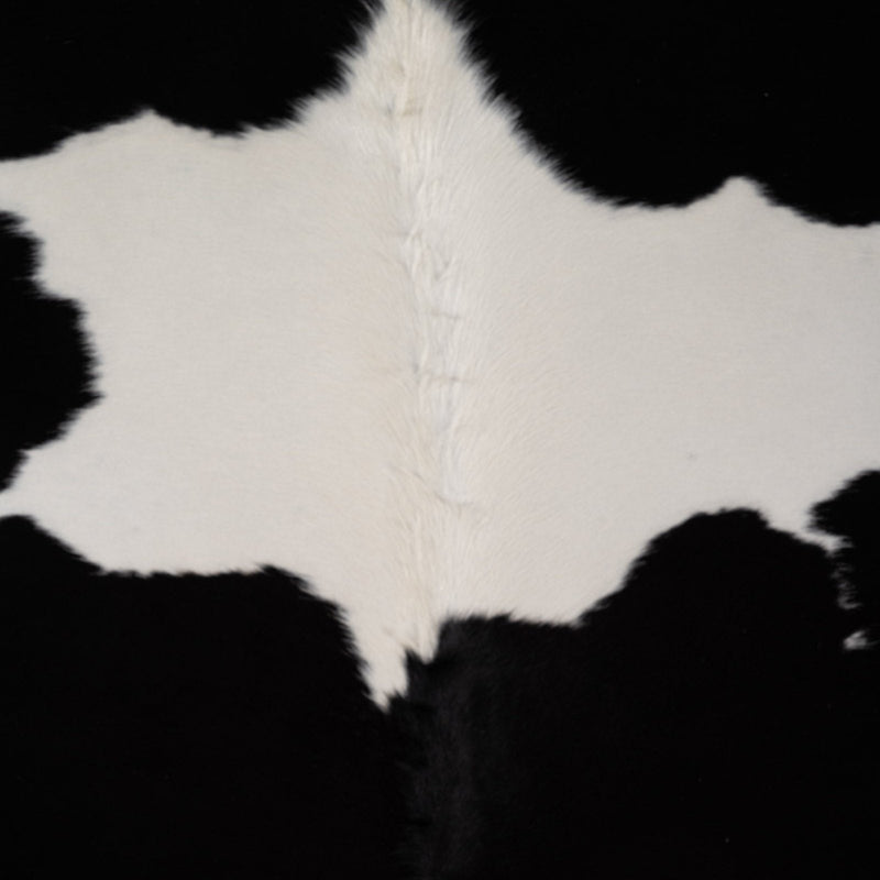 Brazilian Black and White Cowhide Rug Size 7'6" L x 7'1" W 8292